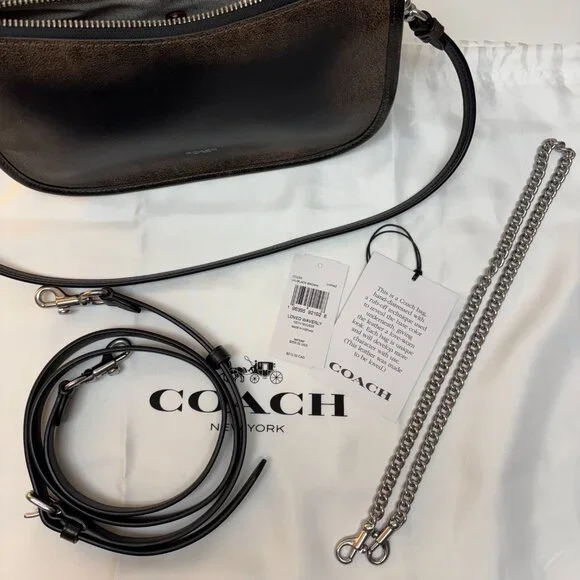 Coach Waverly Bag in Loved Leather (Black) - Picture 8 of 9